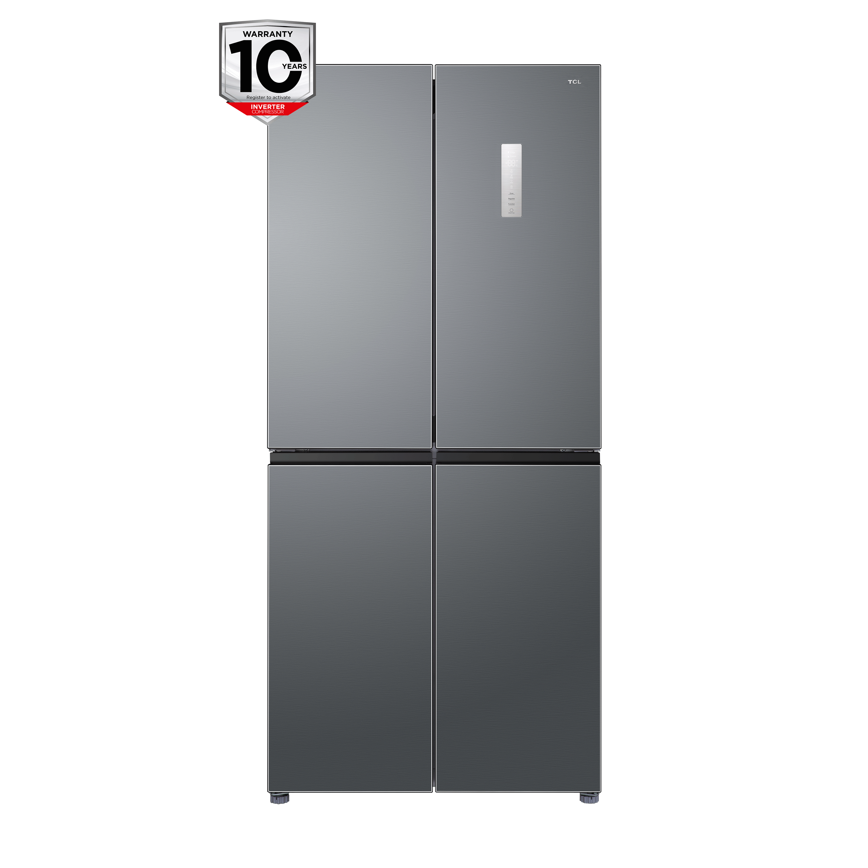 TCL American Style Fridge Freezer 50/50 Total No Frost - Stainless Steel