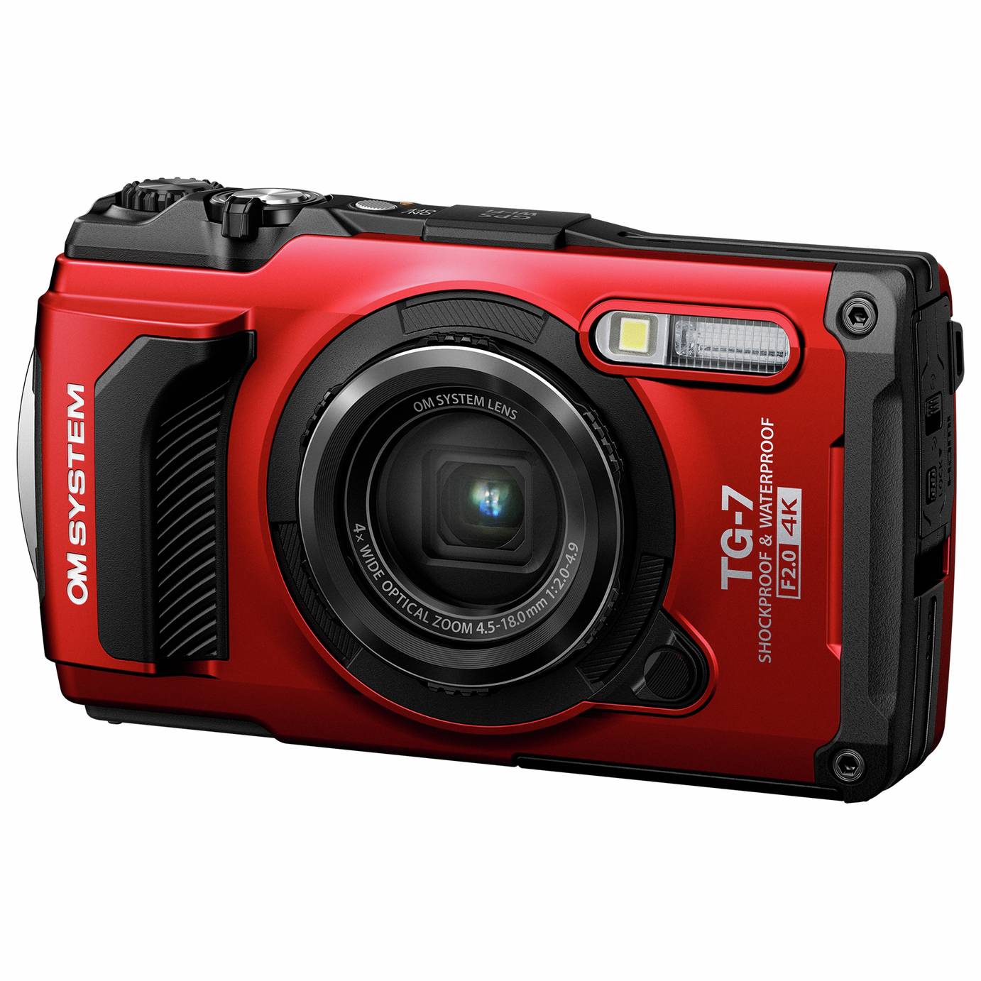 OM System TG-7 12MP 4X Zoom Camera - Red