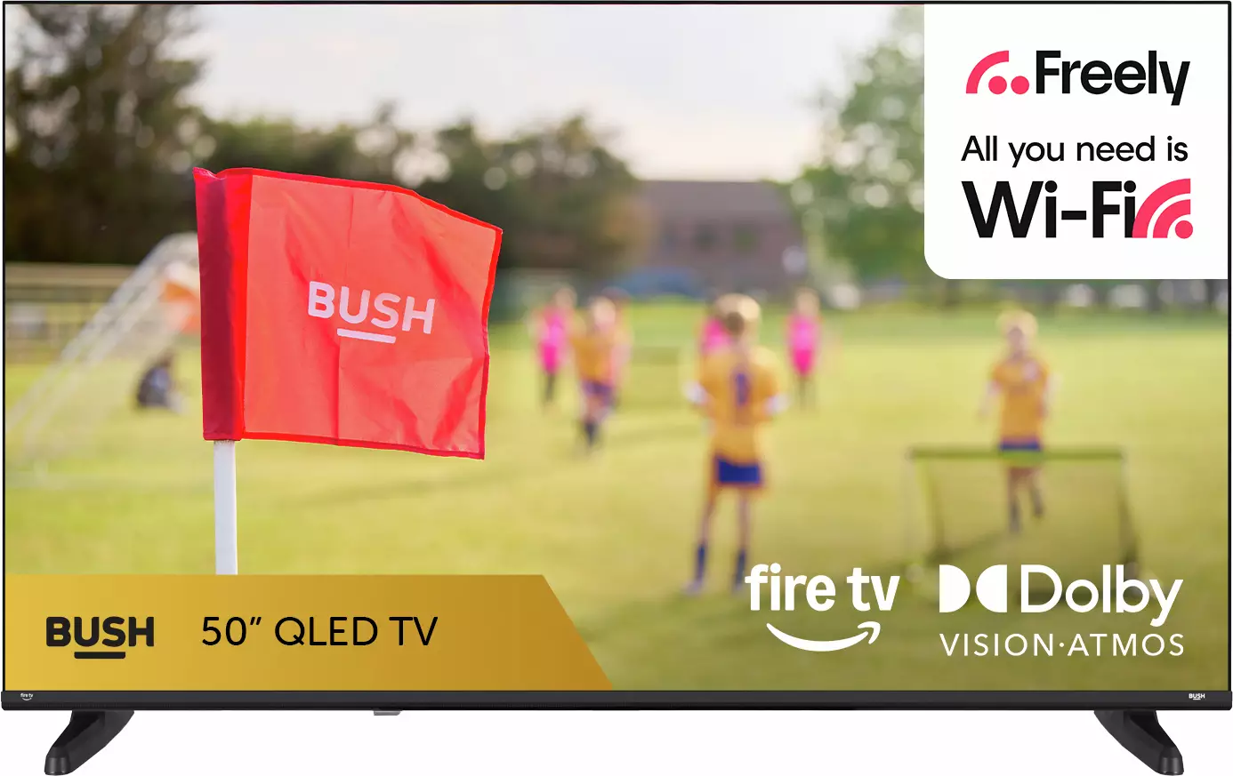 Bush 50 Inch 50QSF26 Smart 4K UHD HDR QLED Freely Fire TV