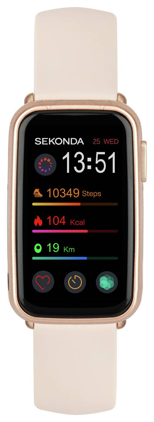 Sekonda Fitness Tracker Pink Silicone Strap Smart Watch