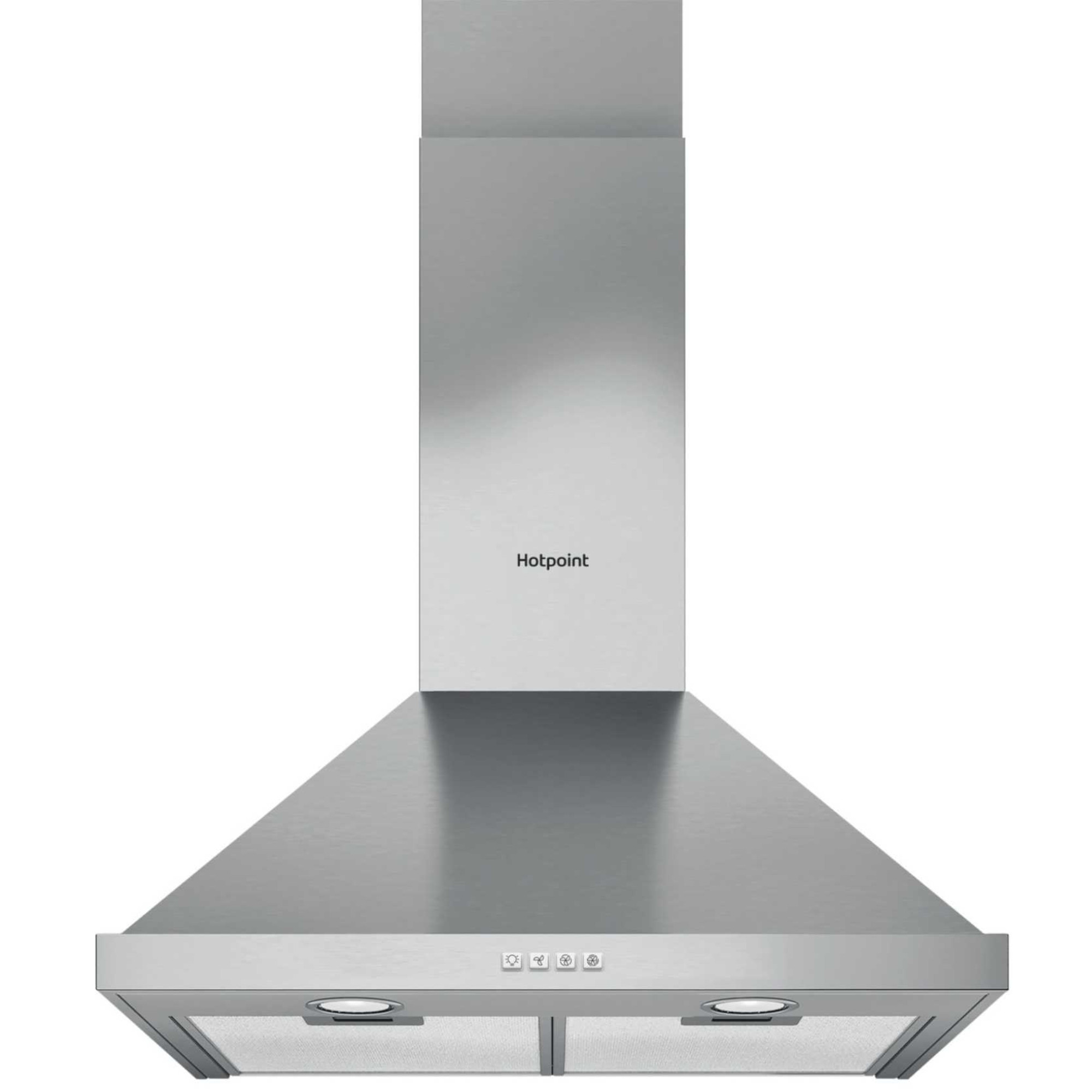 Hotpoint PHPN6.5 FLMX/1 60cm Chimney Pyramid Cooker Hood - Stainless Steel