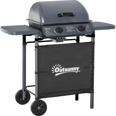 2 x 2.8kW Burner Gas BBQ - Grey