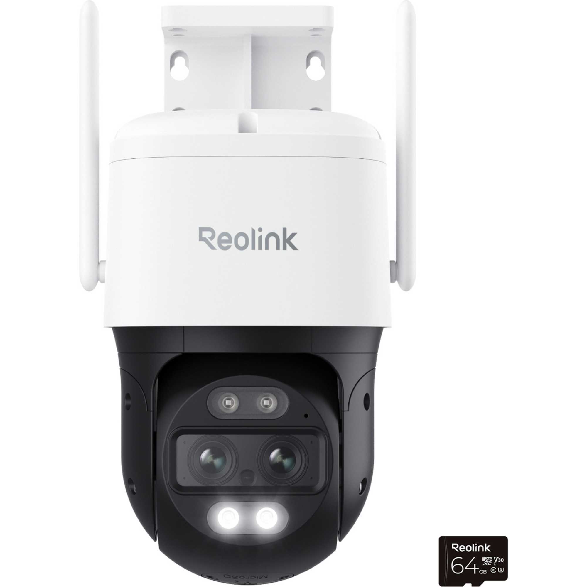 Reolink Trackmix Series 4K Dual-Lens PTZ Auto Track WiFi Outdoor Security Camera + 64GB