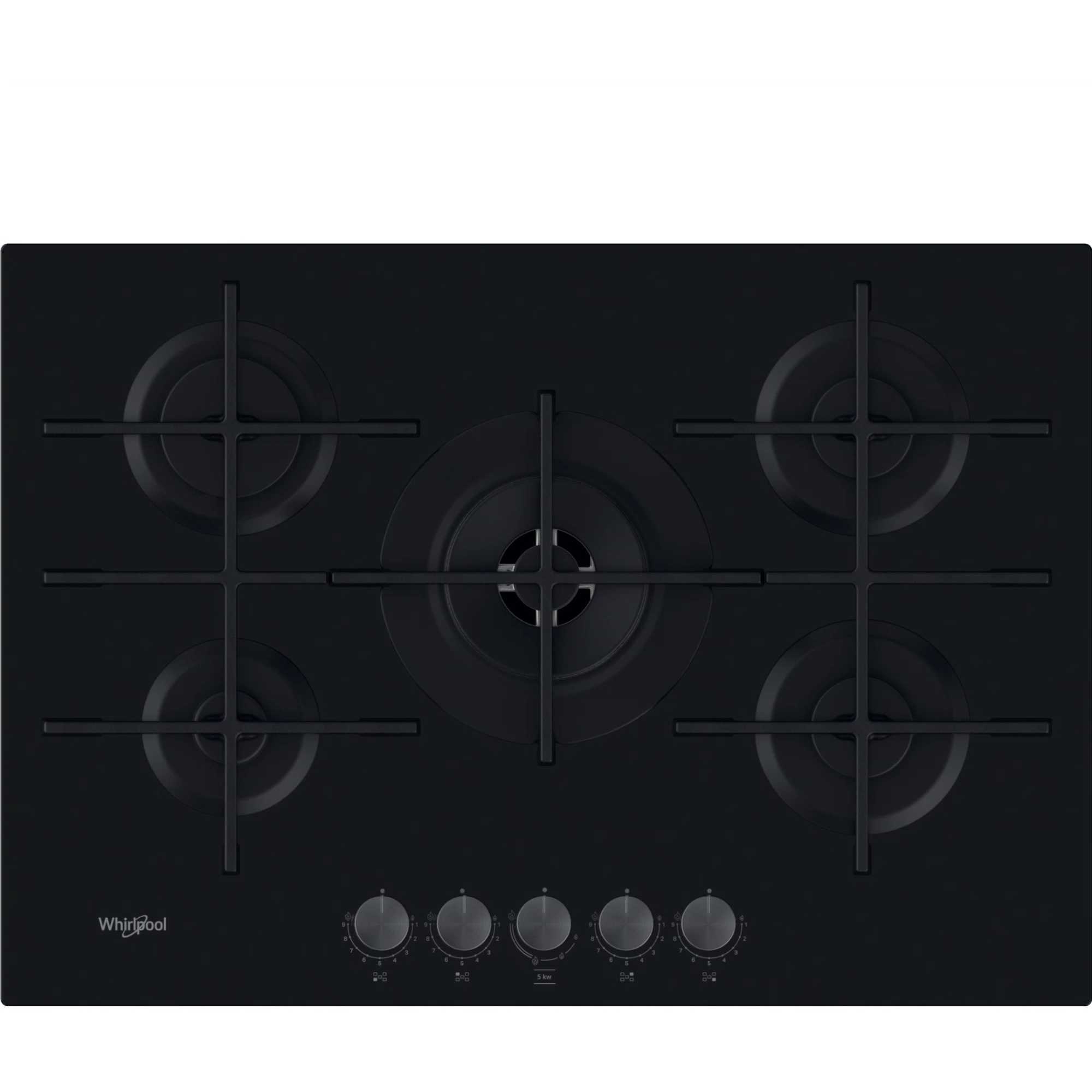 Whirlpool GOWL 758/NB W Collection 75cm 5 Burners Hob - Black