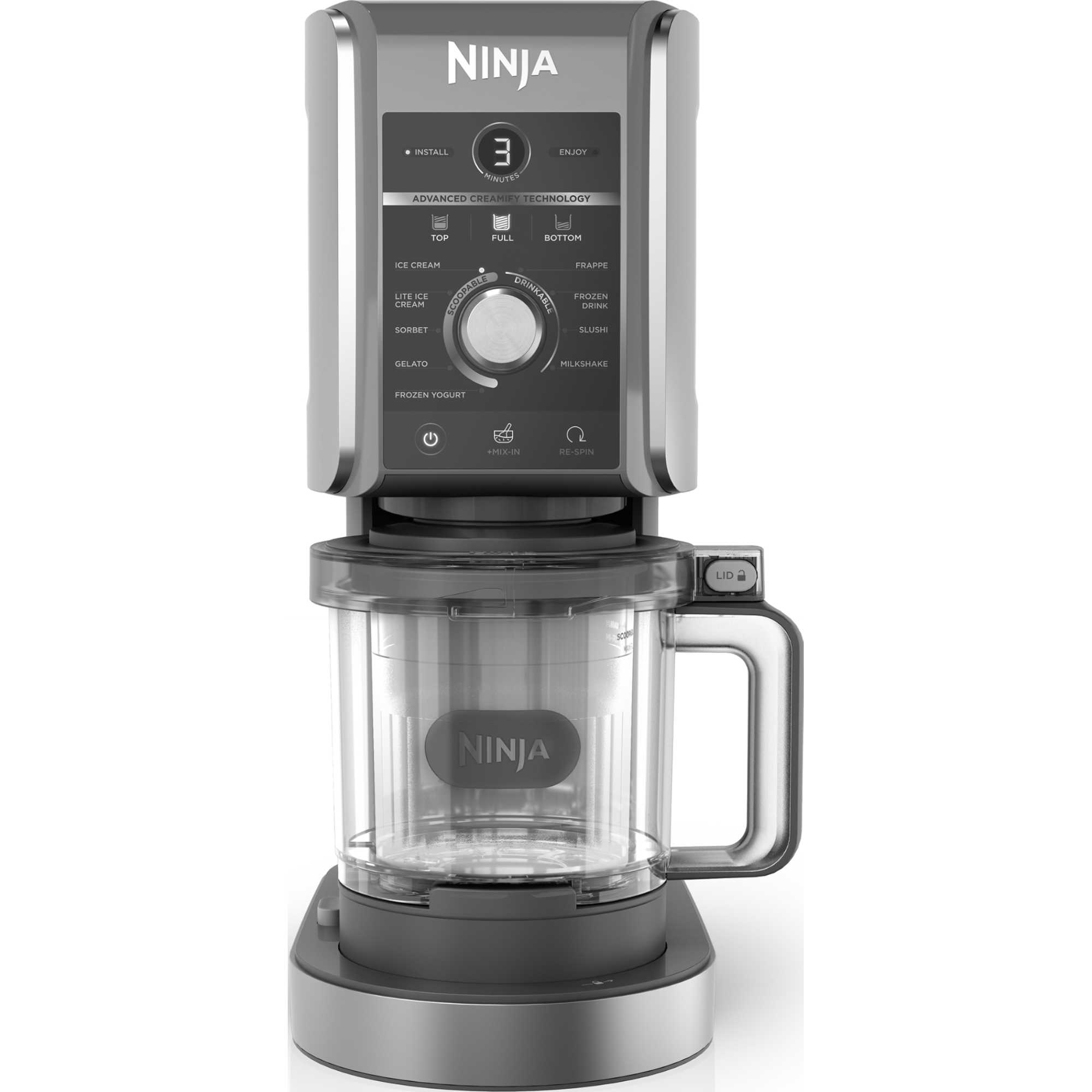 Ninja NC501UK Creami Deluxe 10-in-1 Ice Cream & Frozen Drink Maker - Silver