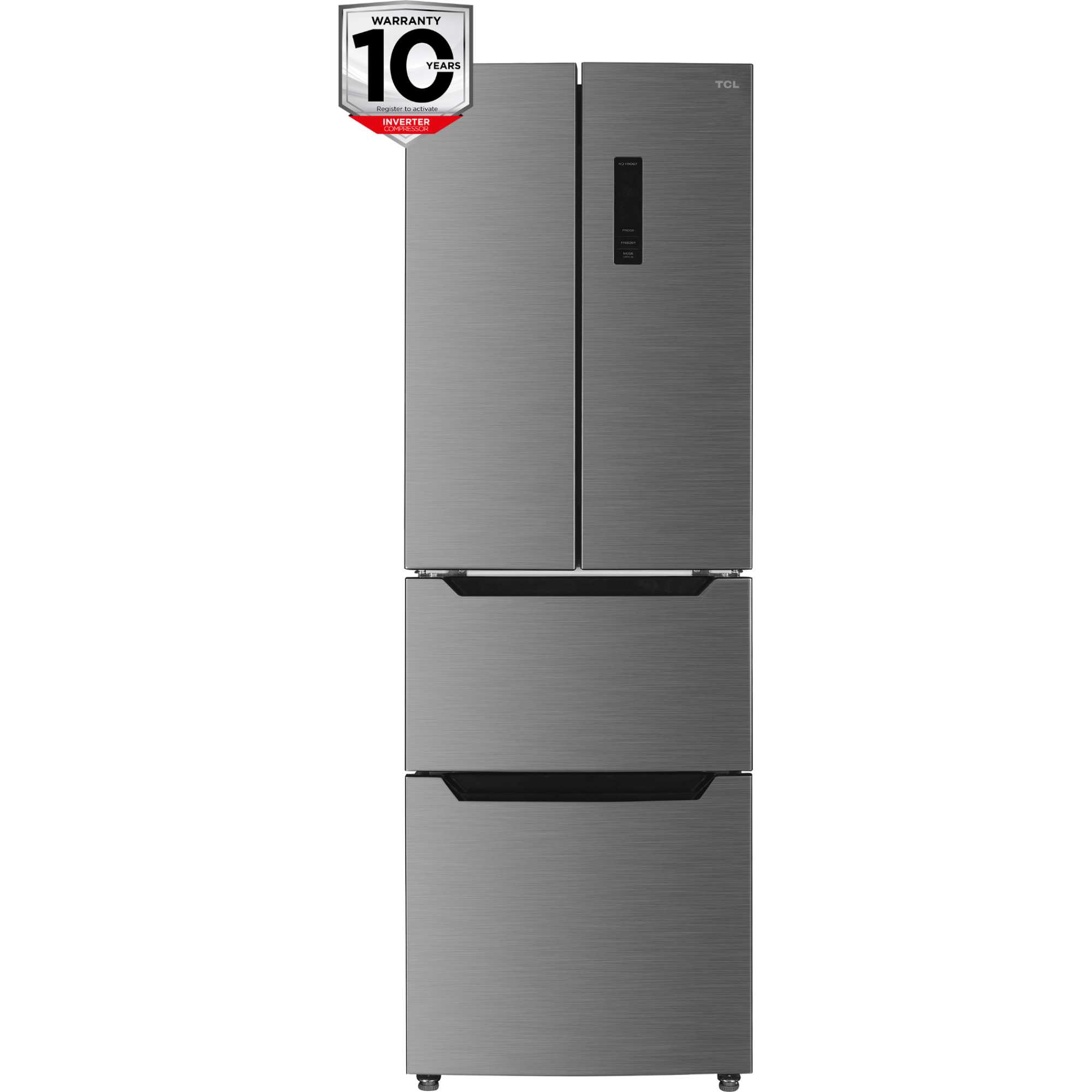 TCL American Style Fridge Freezer 50/50 Total No Frost - Inox