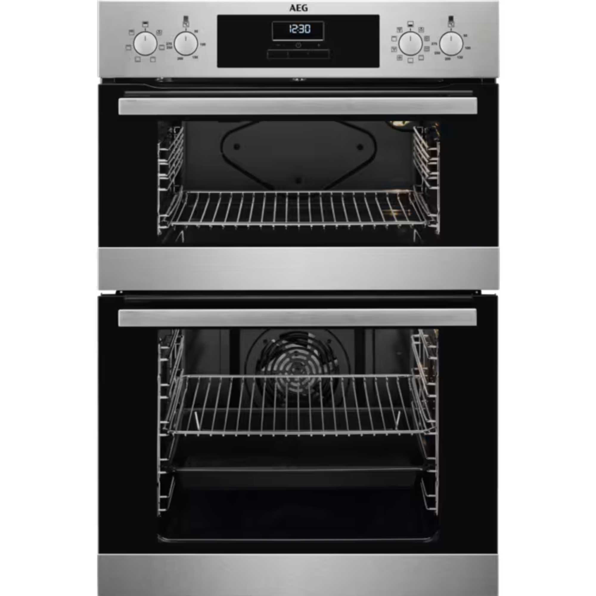 AEG DEX33111EM Double Oven Clean Enamel - Black