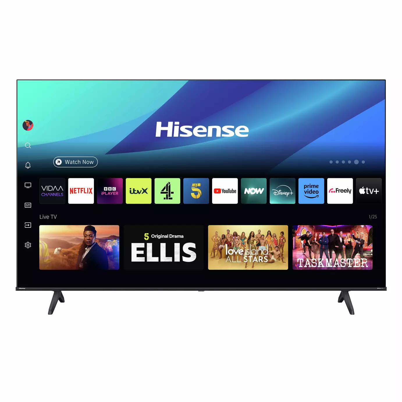 Hisense 32 Inch 32E4QTUK Smart HD Ready HDR LED Freely TV