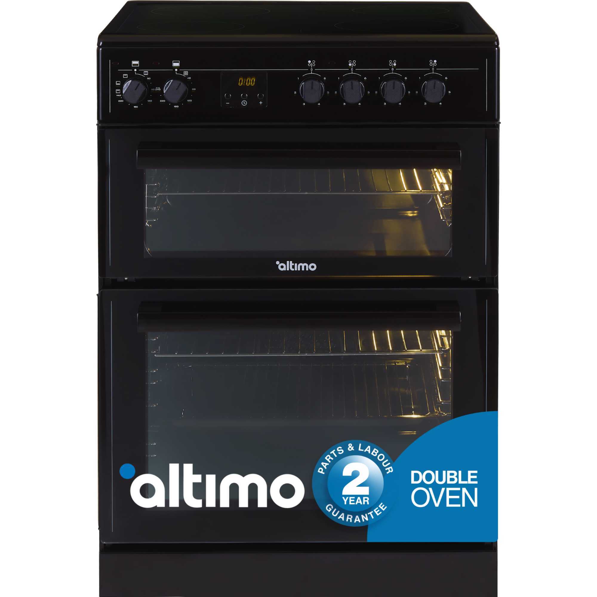 Altimo 60cm Electric Double Oven Cooker