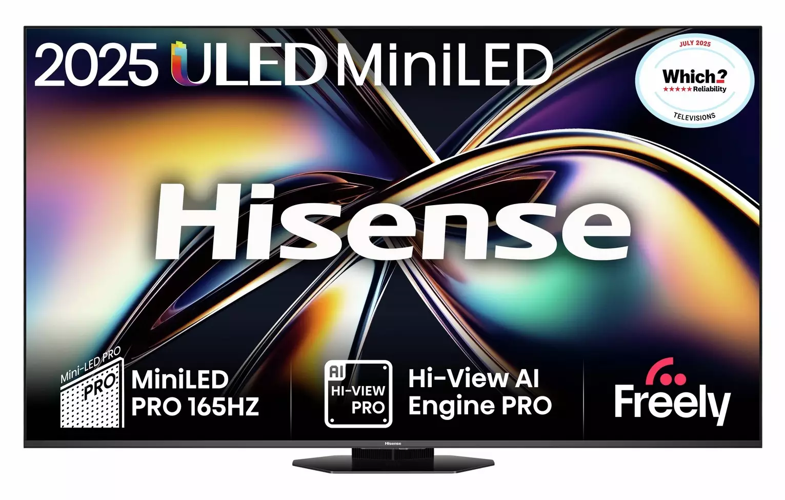 Hisense 75 Inch 75U8QTUK Smart 4K UHD HDR MiniLED Freely TV