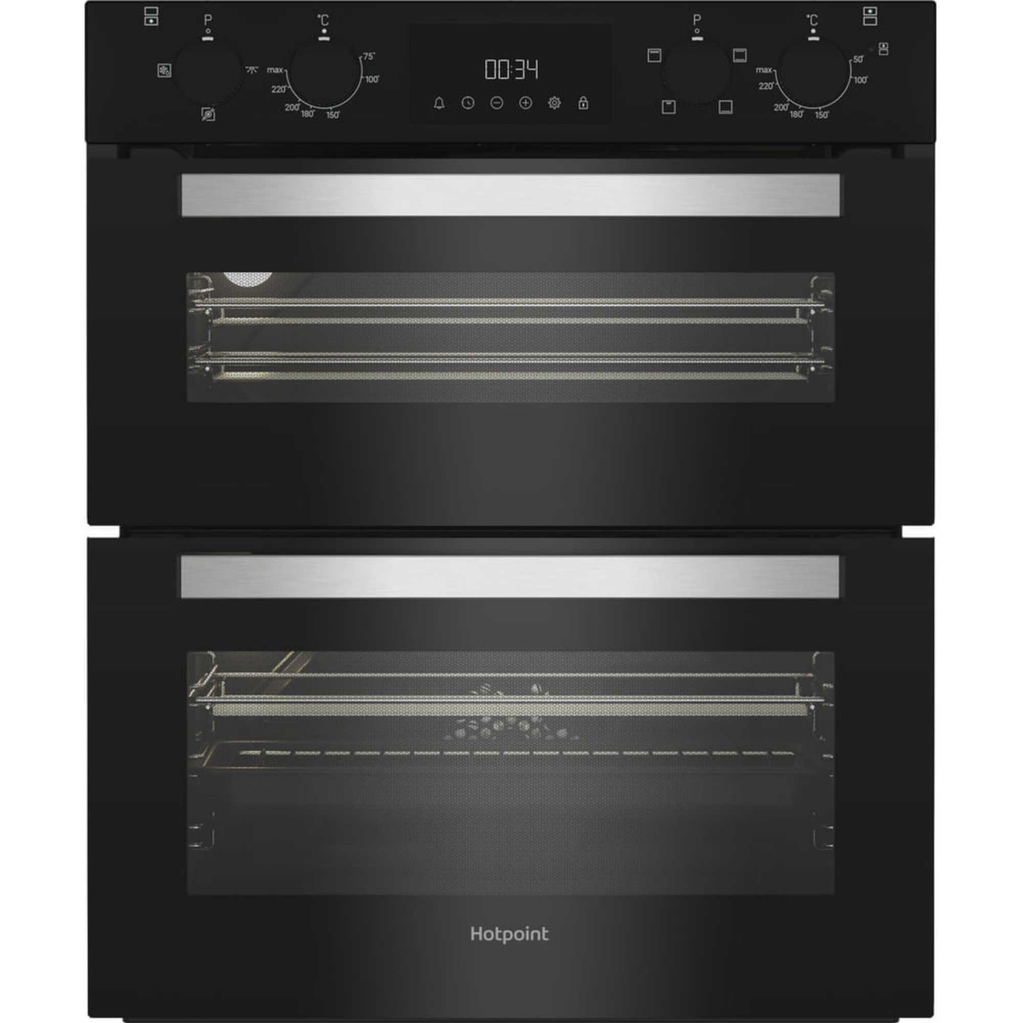 Hotpoint DUH 10D B Built-Under Electric Fan Double Oven - Black