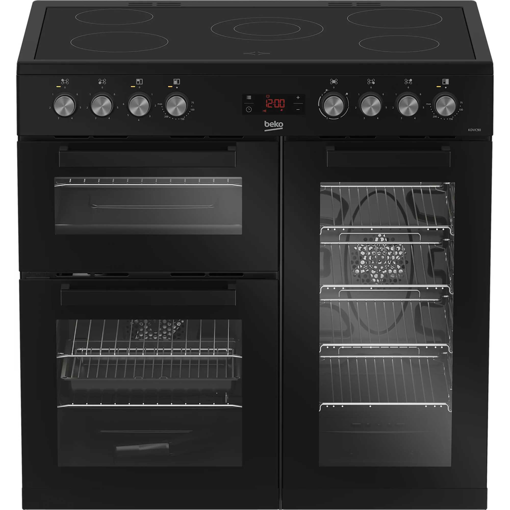 Beko 90cm Double Oven Range Cooker with 5 Ceramic Hobs