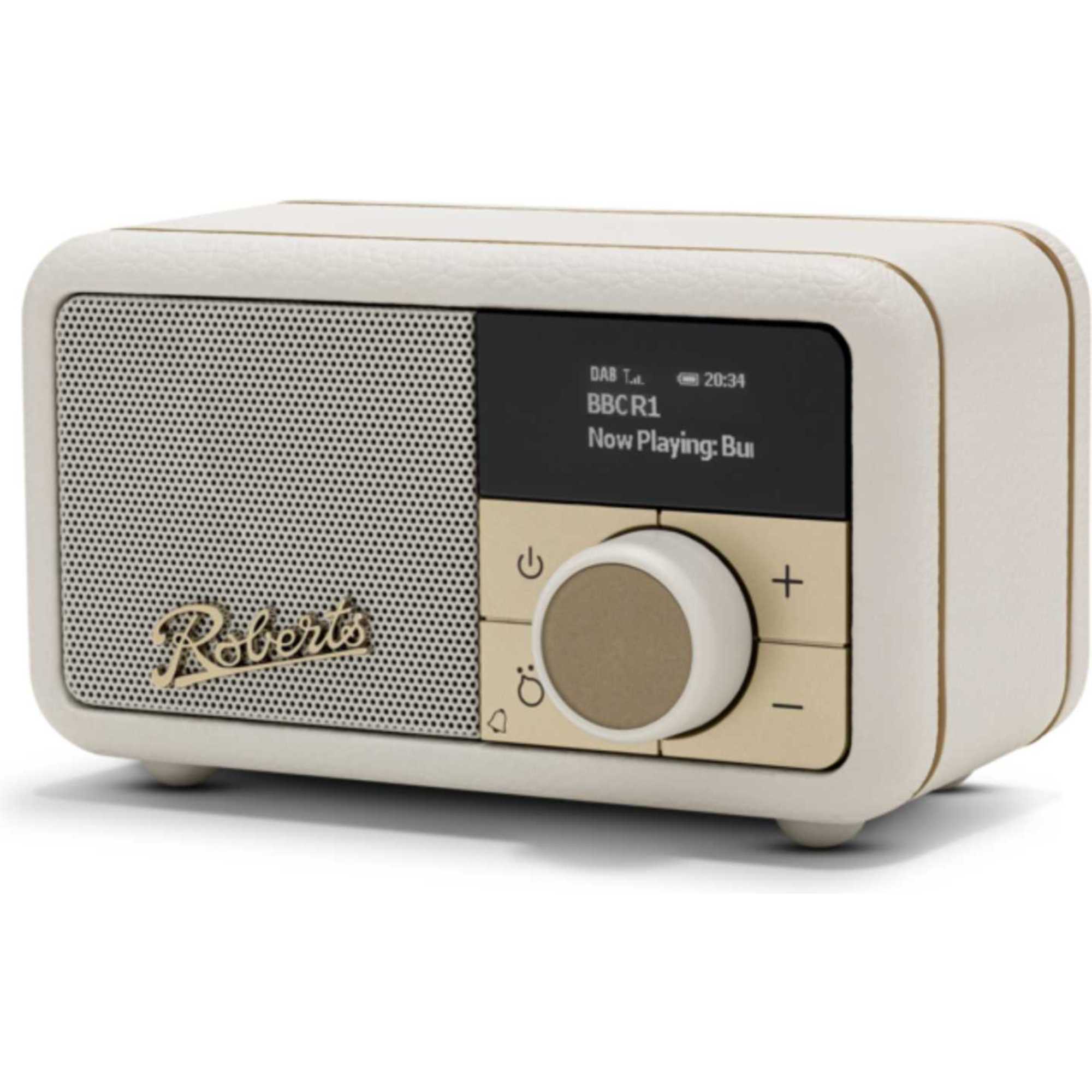 Roberts\\ Revival Petite 2 DAB/DAB+/FM Bluetooth Portable Radio - Pastel Cream
