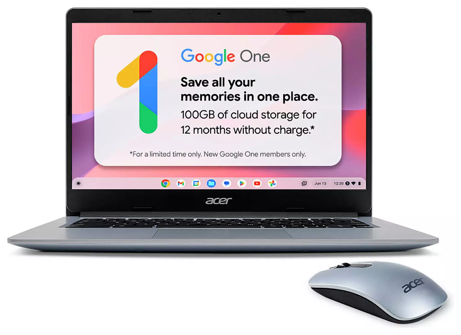 Acer CB314-3H 14in Celeron 8GB 128GB Chromebook Bundle