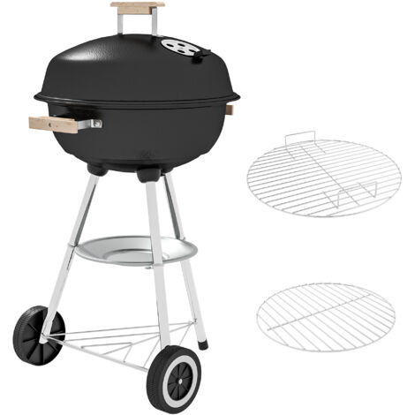 Outsunny Portable Round Kettle Charcoal Grill BBQ Outdoor Heat Control Party