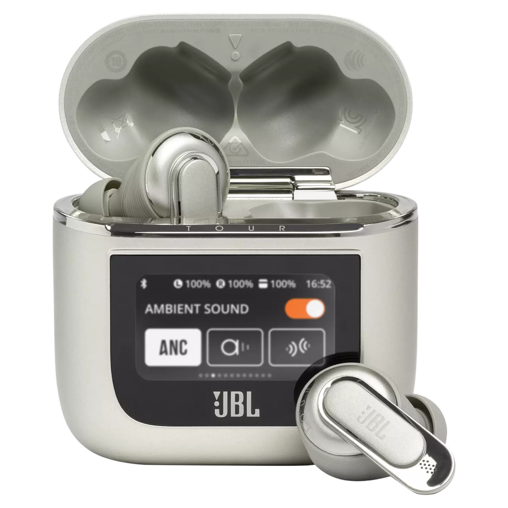 JBL TOUR PRO 2 Noise Cancelling In-Ear Headphones with Bluetooth - Champagne