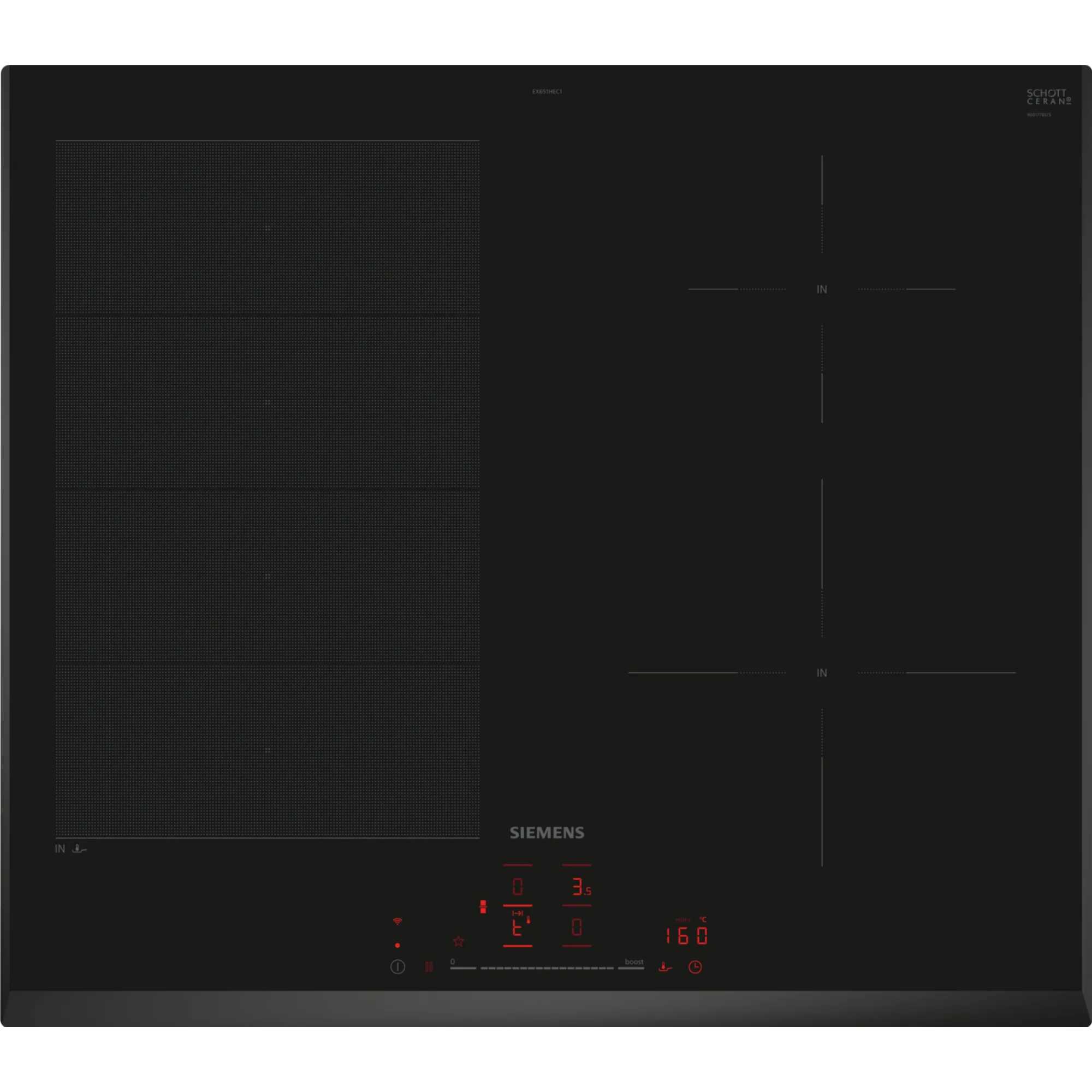 Siemens EX651HEC1E iQ700 60cm Smart 4 Burner Hob - Black