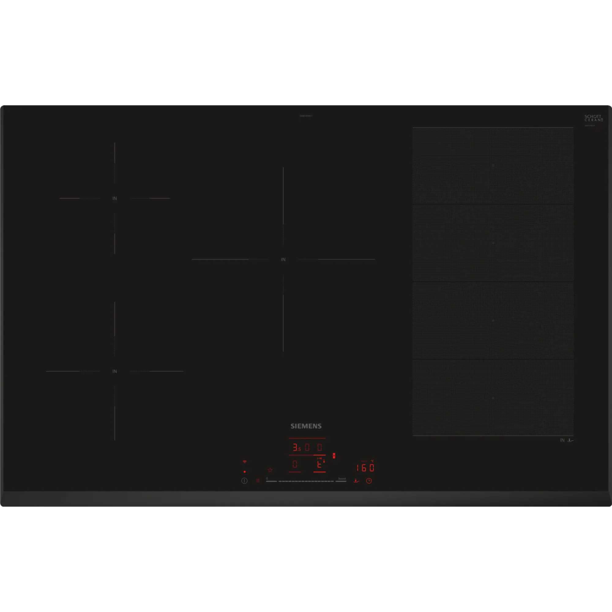 Siemens EX851HVC1E iQ700 80cm Smart 5 Burner Hob - Black