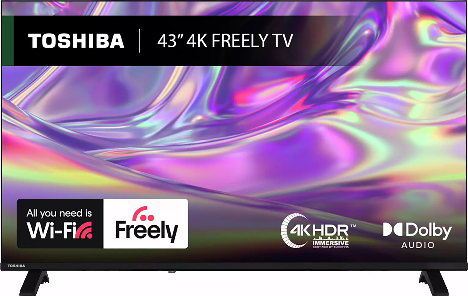 Toshiba 43Inch 43UV1563DB Smart 4K UHD HDR Freely TV