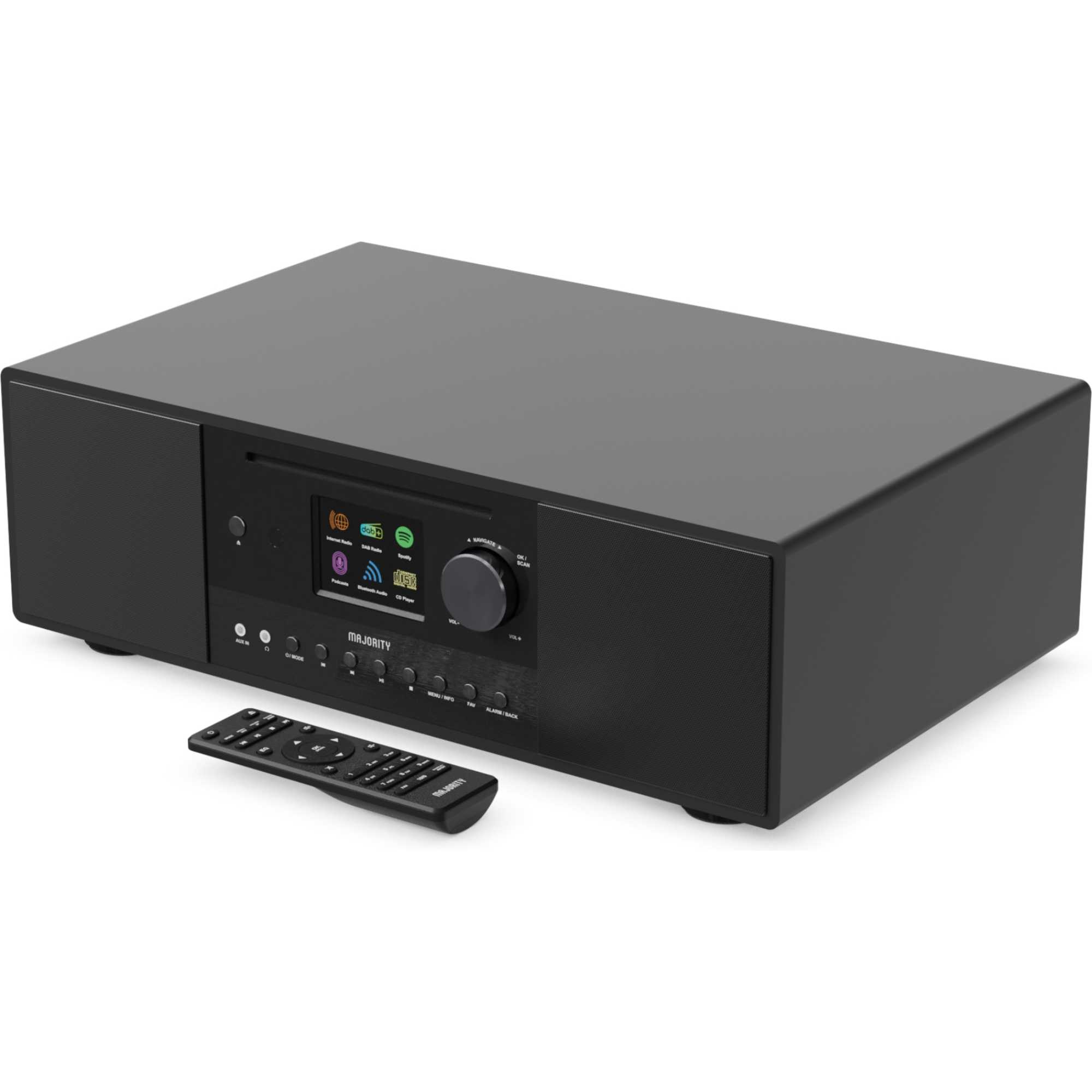 Majority Quadriga Internet Radio Music System with Spotify Connect - Black