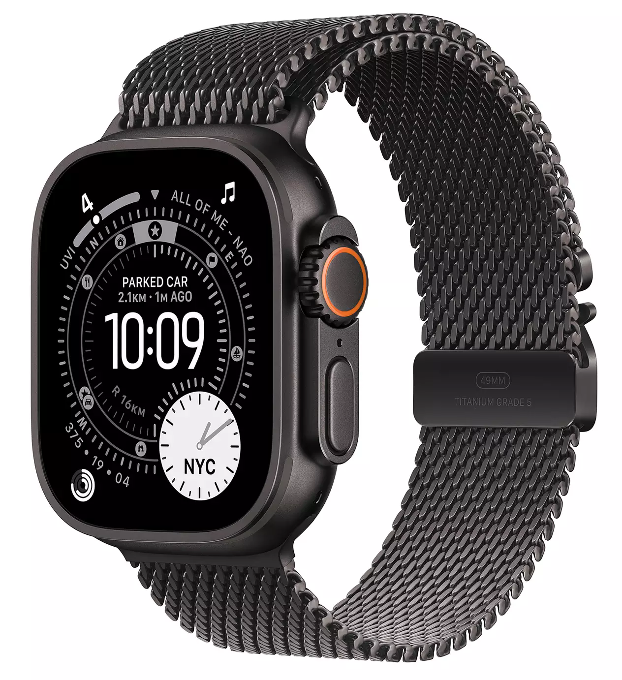 Apple Watch Ultra 3 GPS+Cell 49mm Black Milanese Loop - L