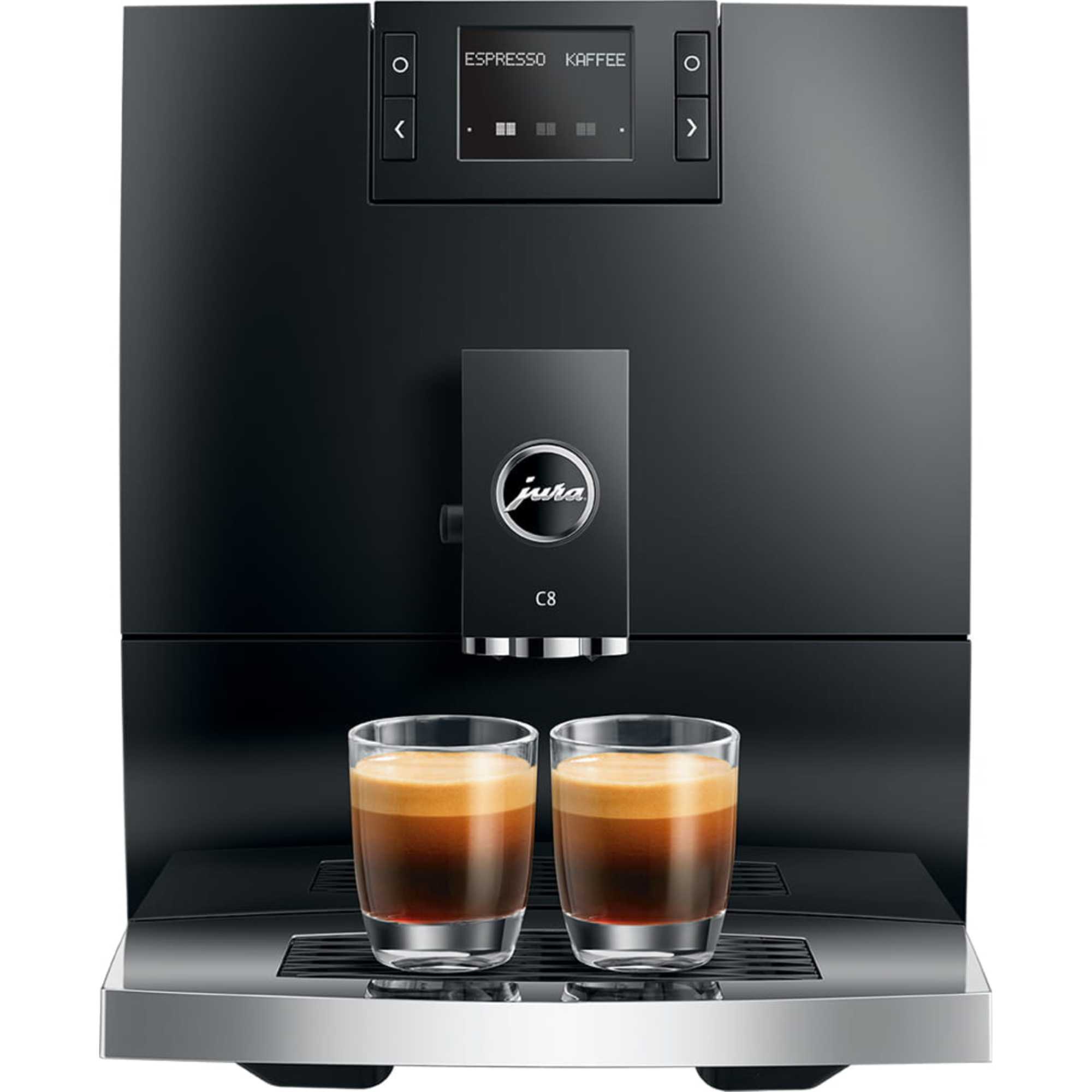 C8 Automatic Bean To Cup Coffee Machine 15690 - Piano Black | JUR-C8