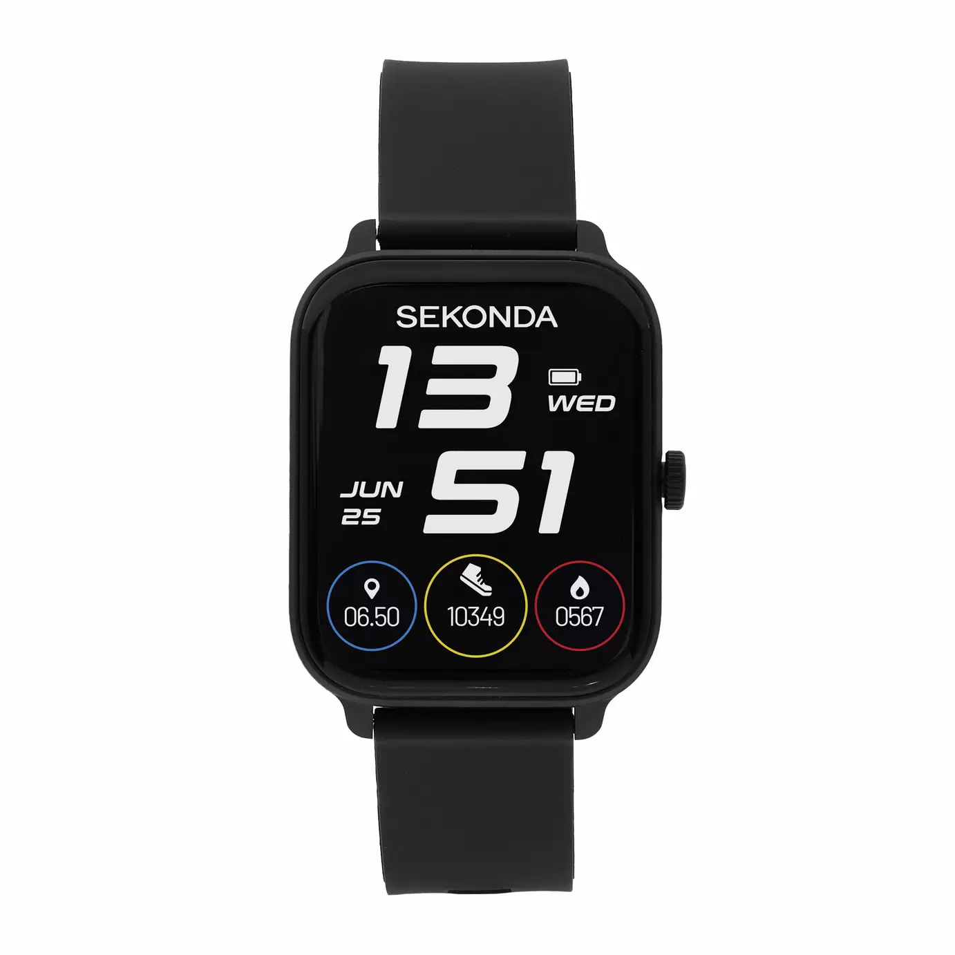 Sekonda Motion Go Black Silicone Strap Smart Watch