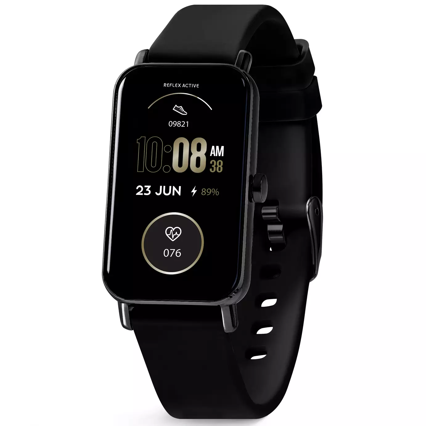 Reflex Active Nexus Black Silicone Strap Smart Calling Watch