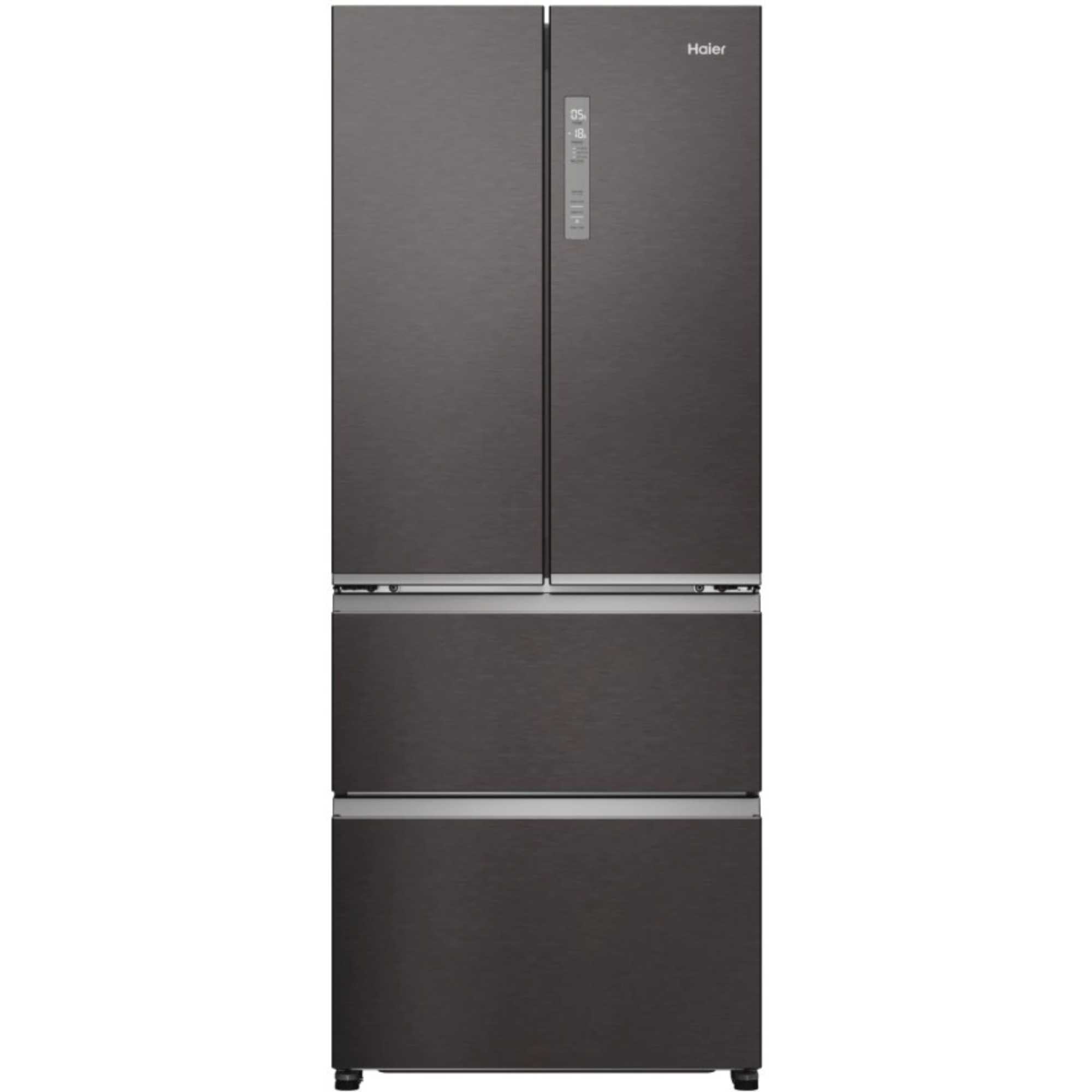 Haier HFR3718ENMD American Style Fridge Freezer 60/40 No Frost - Dark Inox