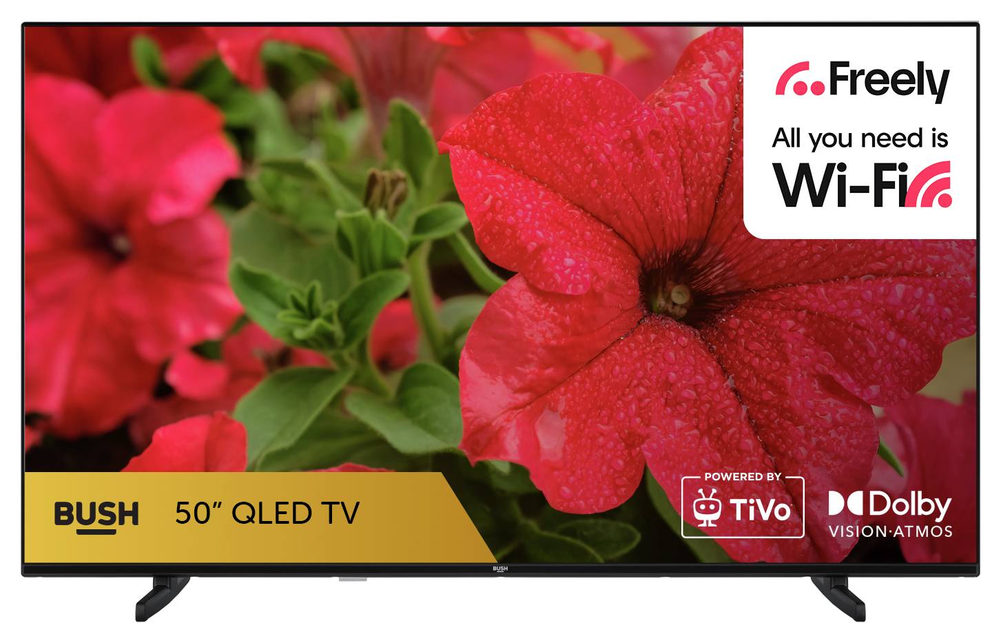 Bush 50 50QT24SB Inch Smart 4K UHD HDR QLED TiVo Freely TV