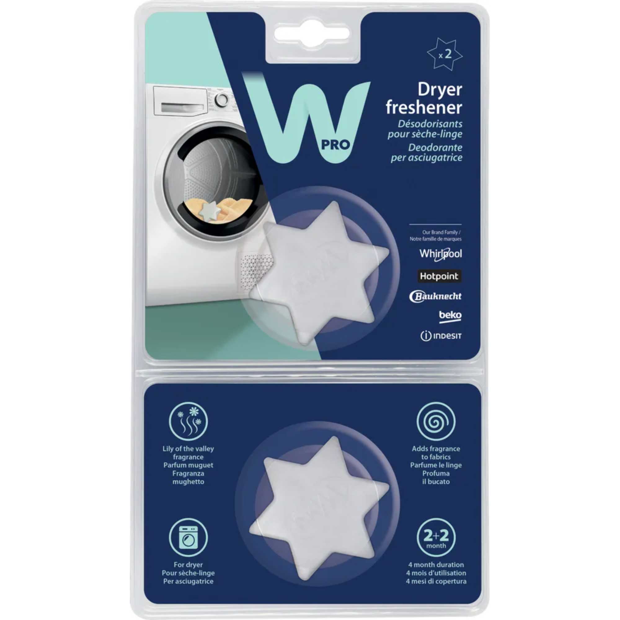 WPRO C00380133 Universal Dryer Freshners Pack 2 x Lily