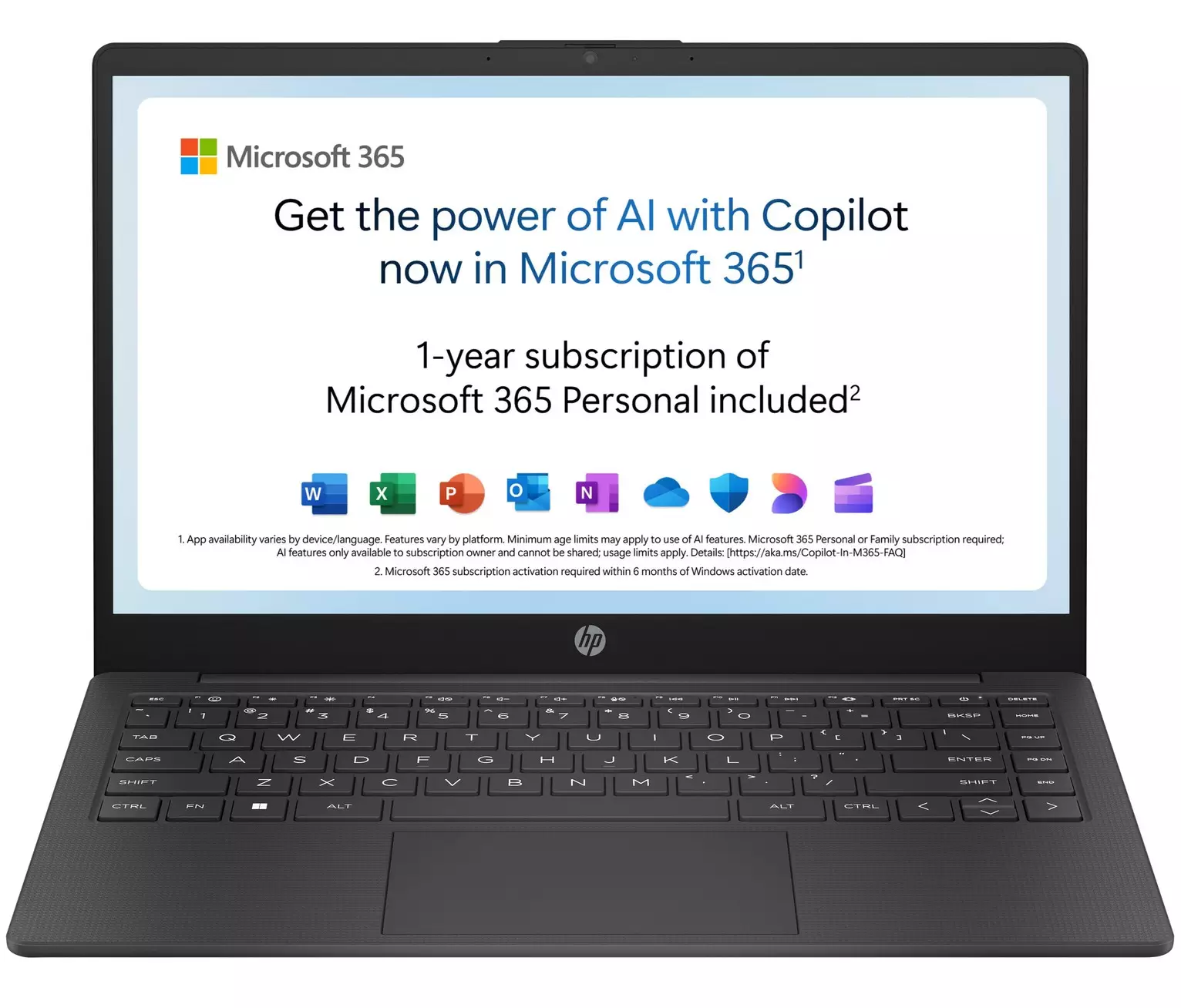 HP 14-em0018na 14 Inch AMD Athlon 4GB 128GB Laptop - Black