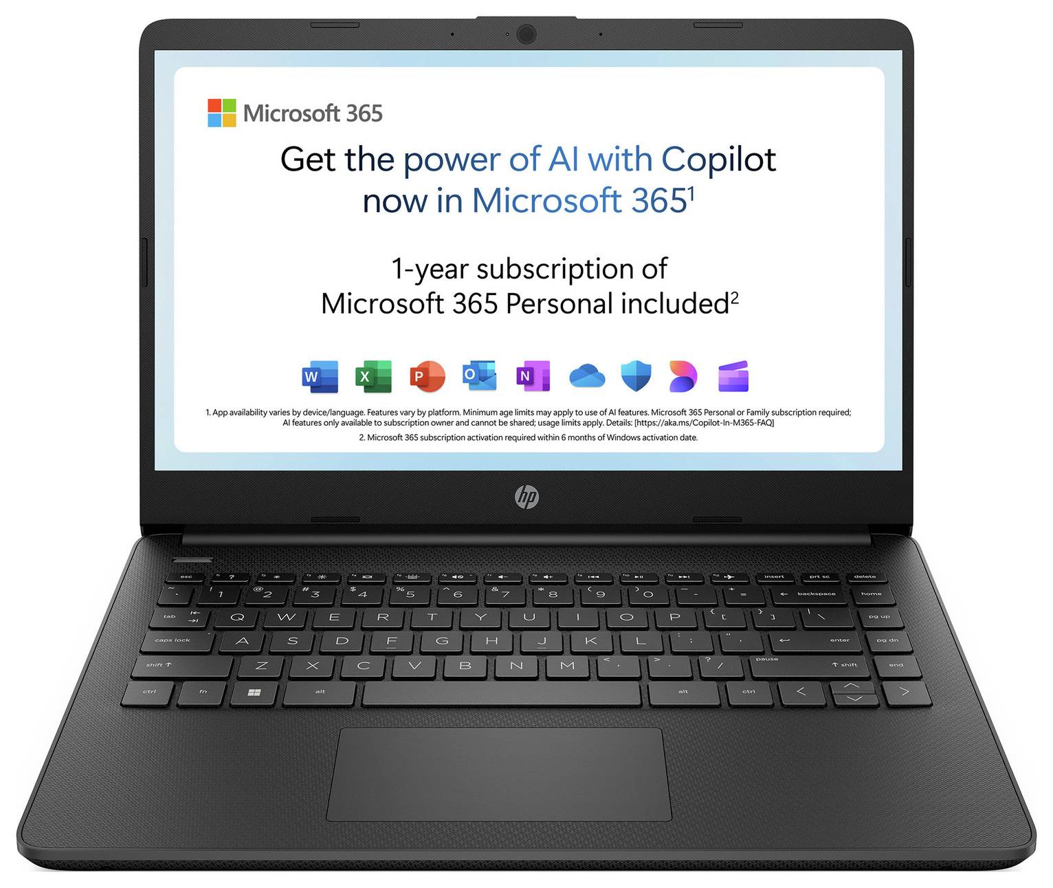 HP Stream 14s-dq0034na 14in Celeron 4GB 128GB Laptop - Black