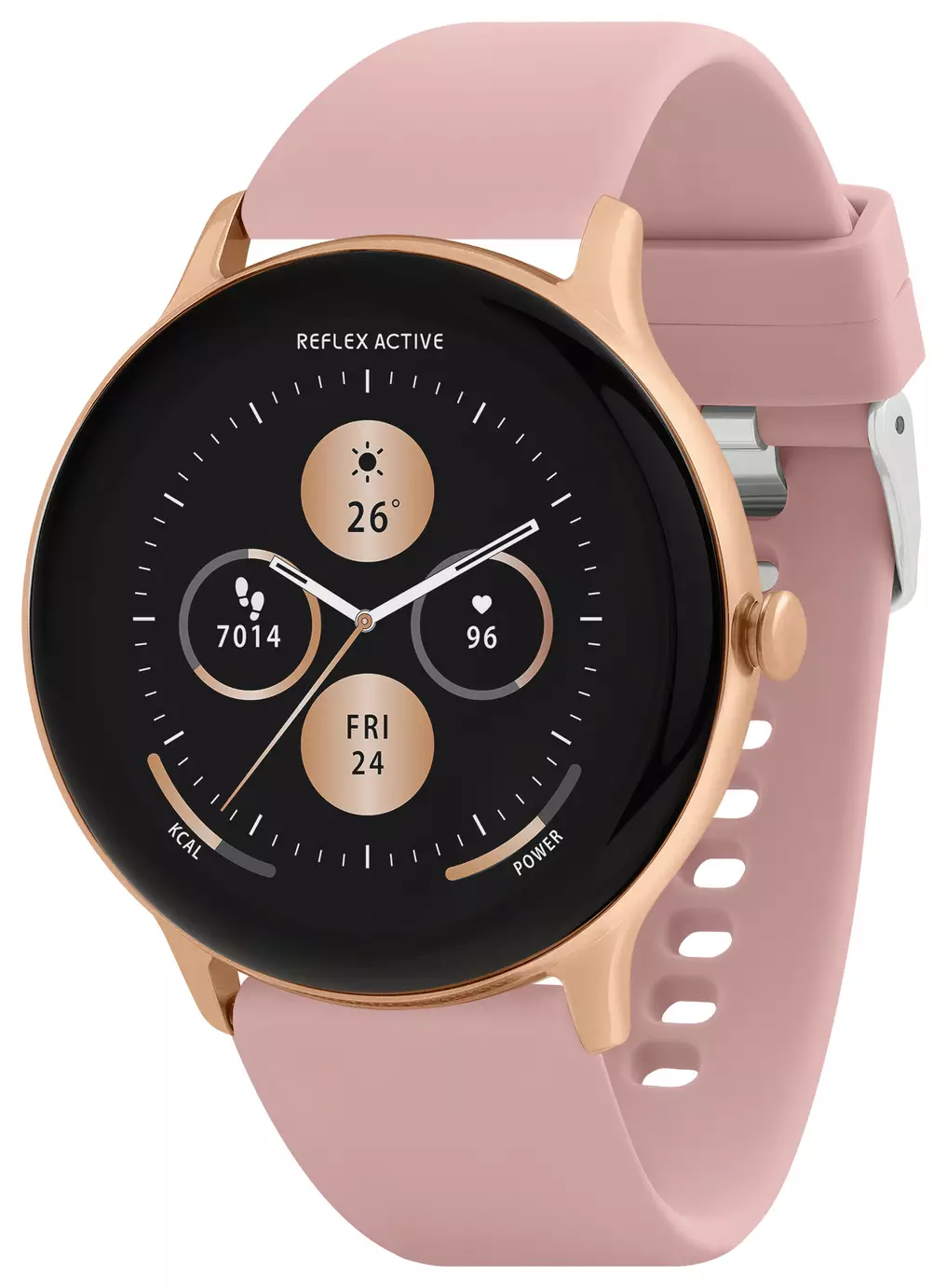 Reflex Active Nexus Series 22 Pink Strap Calling Smart Watch