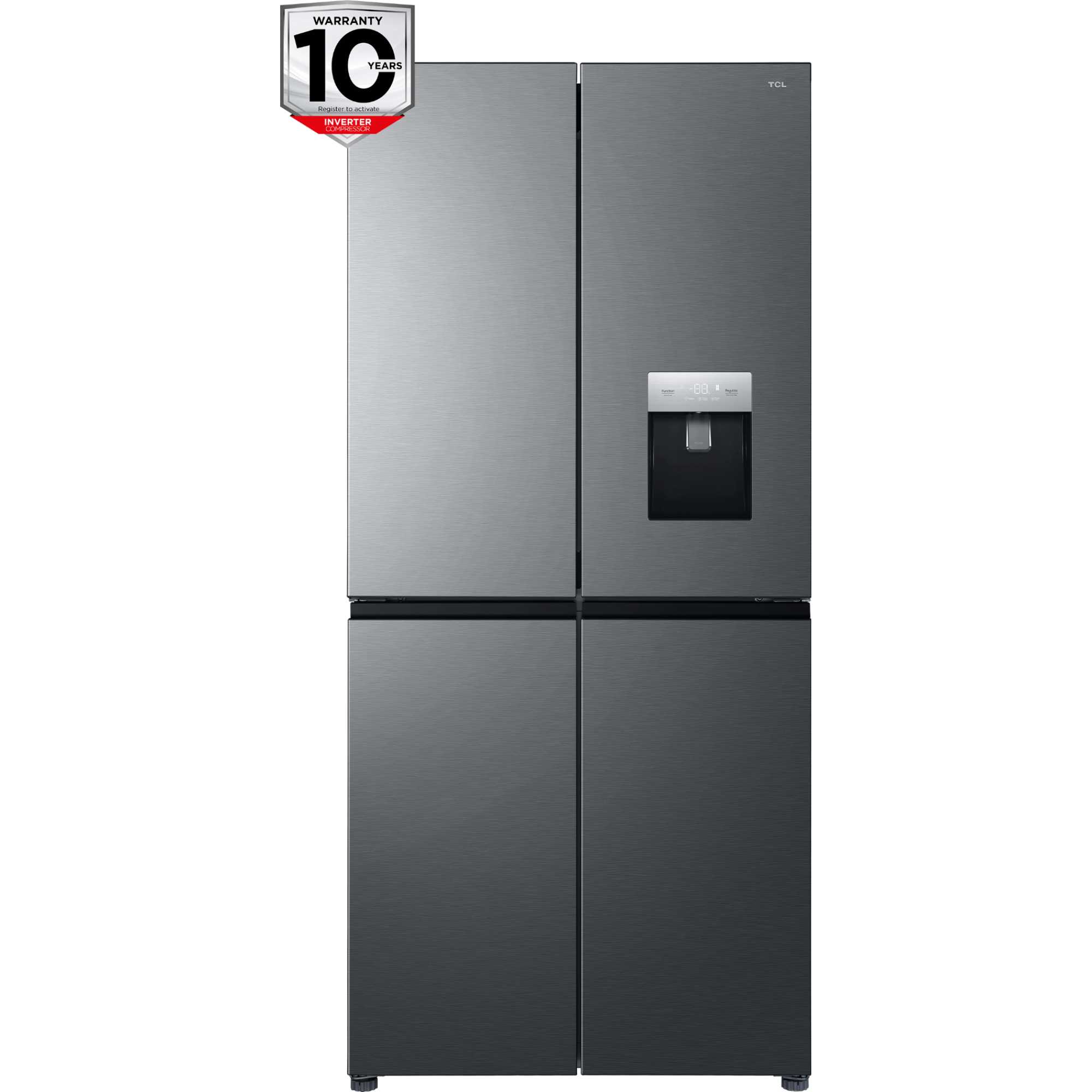 TCL American Style Fridge Freezer 50/50 Total No Frost - Quartz Grey