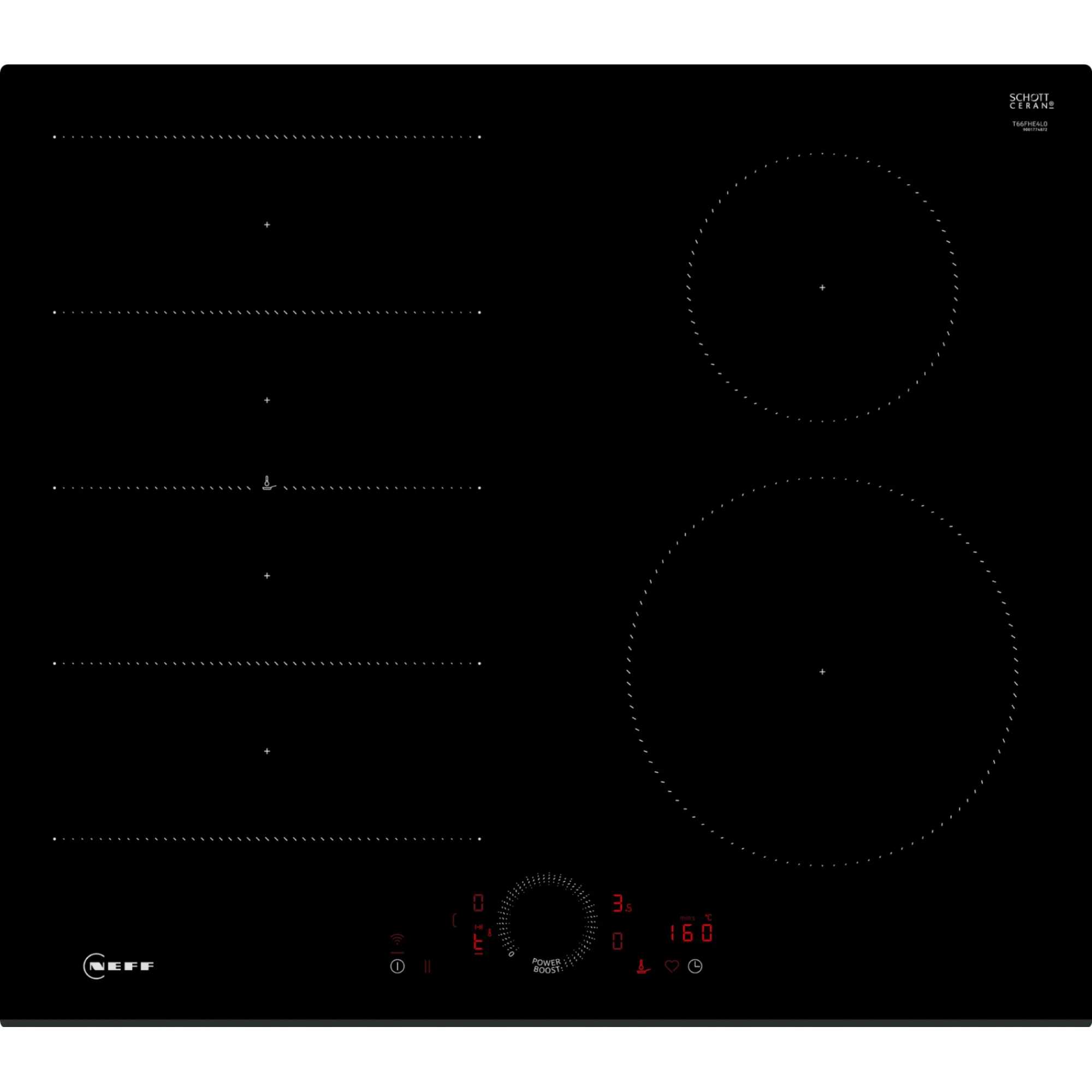 NEFF T66FHE4L0 N70 60cm 4 Burner Induction Hob - Black