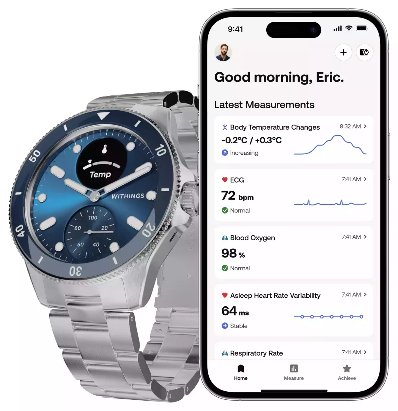 Withings ScanWatch Nova 42mm Smart Watch - Blue