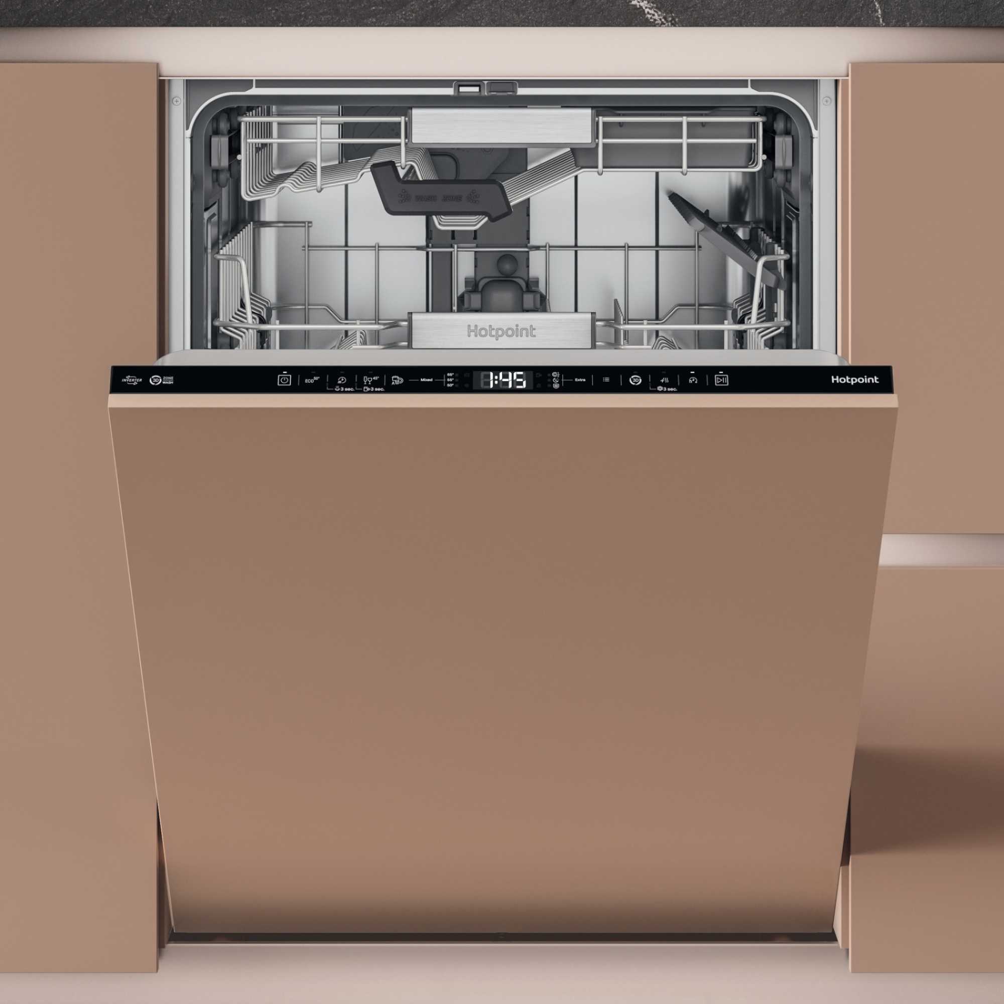 Hotpoint Hydroforce Fully Integrated Full-Sized Dishwasher - H8I HT59 LS UK