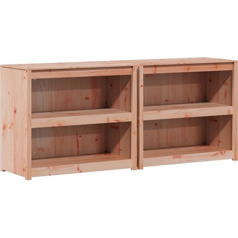 Outdoor Kitchen Cabinet MEPPEL 2 pcs Natural Douglas vidaXL